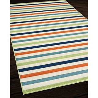 Indoor/outdoor Multicolor Striped Rug (67 X 96)