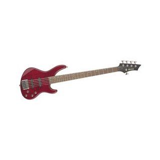 Brownsville UB550 5 String Bass (Wine Red): Musical Instruments