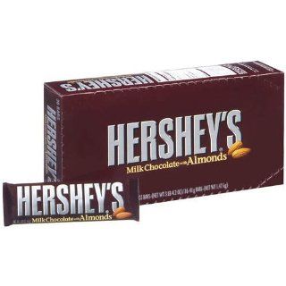 Hersheys Milk Chocolate Wtih Almonds   36 Bars : Hersheys Milk Chocolate With Almonds : Grocery & Gourmet Food