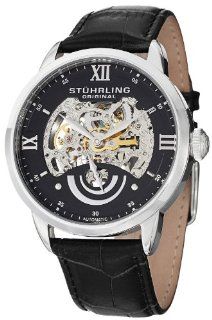 Stuhrling Original Men's 574.02 "Aristocrat Executive II" Stainless Steel Automatic Watch with Leather Band: Watches