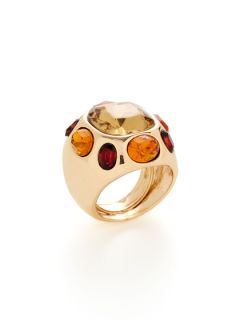Square Stone Ring by Kenneth Jay Lane