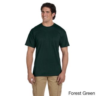 Gildan Mens Dry Blend Pocket T shirt Green Size XXL