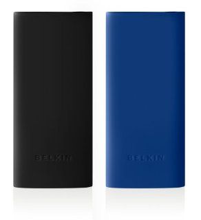 Belkin 2 Pack Silicone Sleeve Case for iPod nano 4G (Black/Blue) : MP3 Players & Accessories