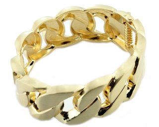 European And American Seasonal Exaggerated Design Exquisite Metal Cross Wide Chain Bracelet Bangles Fashion Jewelry: Jewelry