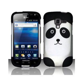 White Black Panda Bear Hard Cover Case for Samsung Galaxy Exhilarate SGH I577 Cell Phones & Accessories
