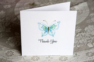 'thank you' butterfly card by white mink