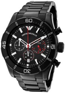 Emporio Armani AR5931  Watches,Mens Sportivo Chronograph Black Textured Dial Black Ion Plated Stainless Steel, Chronograph Emporio Armani Quartz Watches