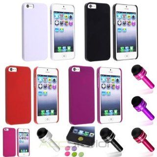 XMAS SALE!!! Hot new 2014 model Color Multi Solid Clip on Hard Cover Case+Dust Cap Pen+Sticker For iPhone 5 5SCHOOSE COLOR: Cell Phones & Accessories