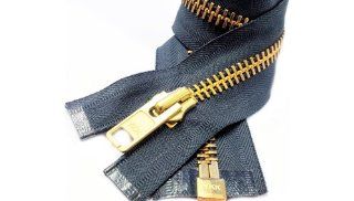 Sale 28" Chaps Zipper (Special) YKK #10 Extra Heavy Duty Brass Separating Zipper ~ Color 579 Charcoal Grey (1 Zipper / Pack)