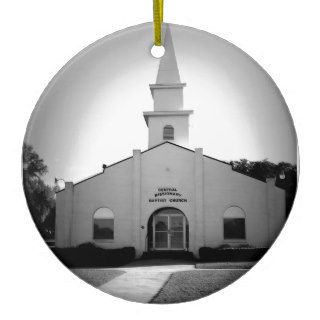 Little White Church Ornaments