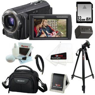 Sony HDR PJ580V 32GB HD Handycam Camcorder with 20.4MP and 12x Optical Zoom + 32GB SDHC + Sony Case + Sony Battery Pack + Mini HDMI Cable + Accessory Kit : Digital Cameras : Camera & Photo