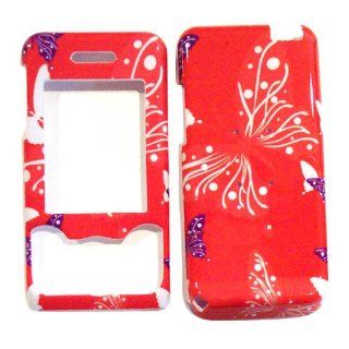 Hard Plastic Snap on Cover Fits Sony Ericsson W580i Butterfly Dot/Hot Pink AT&T: Cell Phones & Accessories