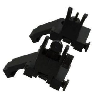 Tactical Precision Machined Aluminum QD Weaver Picatinny 45 Degree Front And Rear Combo Set Flip Up Rapid Backup AR15 AR 15 M16 M4 M 4 Flattop A1 A2 Post Back Up Iron Sight Mount Fits Any Weaver / Picatinny Rail System  Sports & Outdoors