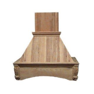 Fujioh 30 inch Arched Corbel Wall Mount Wood Range Hood, 34 inch W x 24 inch D x 42 inch H, Red Oak (CFM depends on choice of blower, not included): Home Improvement