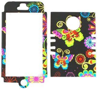 Cell Armor I5 RSNAP TE584 Snap On Case for iPhone 5   Retail Packaging   Butterflies and Flowers on Black: Cell Phones & Accessories