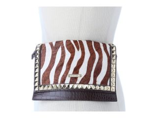 Michael Michael Kors Michael Kors Haircalf Belt Bag With Pyramid Stud Flap Zebra