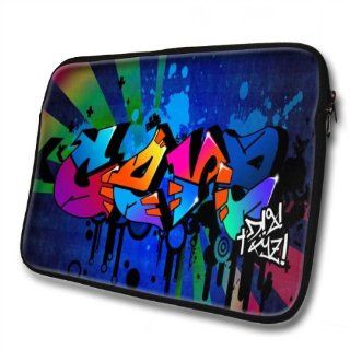 "Graffiti Names" designed for Geva, Designer 14''   39x31cm, Black Waterproof Neoprene Zipped Laptop Sleeve / Case / Pouch.: Cell Phones & Accessories