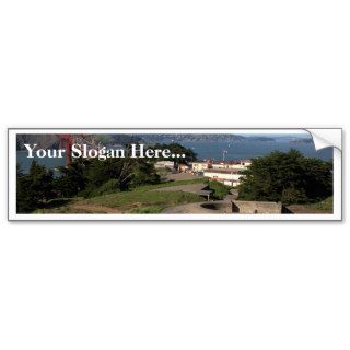 Presidio Gun Turrets And The Golden Gate Bridge In Bumper Sticker