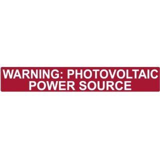 HellermannTyton 596 00206 Pre Printed Solar Label, 6.5" X 1.0", WARNING: PHOTOVOLTAIC POWER SOURCE, Red Reflective (Pack of 50): Electrical Tape: Industrial & Scientific