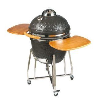 Vision Grills Classic Kamado Charcoal Grill 596 Sq. In. Cooking Area on 2 tier 304 Ss Flip Cooking Grates. Includes Heavy Duty Vinyl Cover : Freestanding Grills : Patio, Lawn & Garden