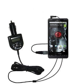 2nd Generation Audio FM Transmitter / Internet Music Adapter plus integrated Car Charger for the Motorola Droid X with Gomadic TipExchange: Electronics