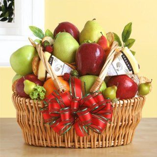 Fruit and Cheese Gourmet Gift Basket Mother's Day Gift Idea Valentines Gift Idea Birthday Gift Idea : Grocery & Gourmet Food