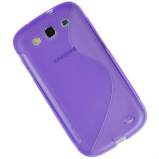 EarlyBirdSavings Purple S LINE Wave TPU Gel Case Cover Skin For Samsung Galaxy S3 SIII i9300: Cell Phones & Accessories