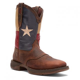 Durango Rebel 12 Inch Patriotic Pull On  Men's   Dark Brown/Texas Flag