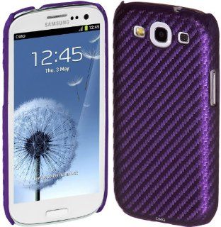 Cimo Carbon Fiber Hard Cover Back Case for Samsung Galaxy S III   Purple Cell Phones & Accessories