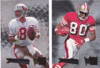 (Jerry Rice) (Steve Young) 1995 Fleer Metal Football (Preminum Card Technology) (San Francisco)  Sports Related Trading Cards  Sports & Outdoors