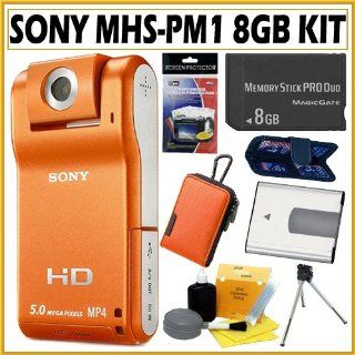 Sony MHS PM1/D Webbie HD MP4 and 5MP All in One Camera in Orange + Deluxe Acc: Digital Cameras : Camera & Photo