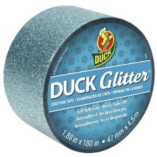 Duck Brand Glitter Crafting Tape, 1.88 Inch x 5 Yard Roll, Aqua (282491): Office Products