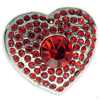 Jewelry Chunk   mega strass heart red, Click Button #3098, chunky Charms: Bead Charms: Jewelry