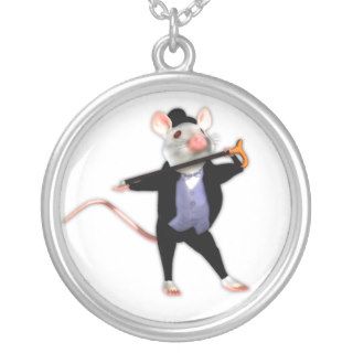 Cute Dapper Mouse, the Dancing Cartoon Mouse Personalized Necklace