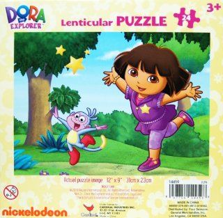 Dora the Explorer Lenticular 3D Puzzle, 24 Piece   Dora and Boots in the Forest: Toys & Games