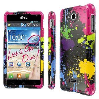 Colorful Paint Splatter Hard Case Cover for LG Spirit 4G MS870: Cell Phones & Accessories