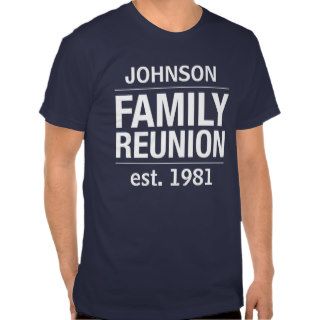 WHITE & NAVY FAMILY REUNION TEE   T SHIRT