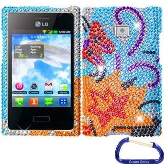 Gizmo Dorks Hard Diamond Skin Case Cover for the LG Optimus Logic L35G, Yellow Lily: Cell Phones & Accessories