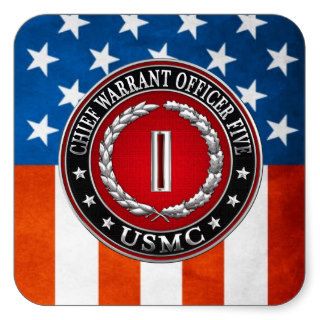 US Marines: Chief Warrant Five (USMC CWO 5) [3D] Stickers