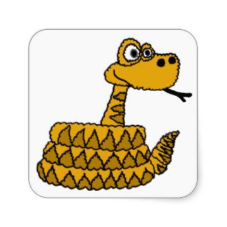 XX  Funky Rattlesnake Cartoon Sticker