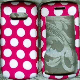 Pink polka dot LG620g straight talk phone cover hard case: Cell Phones & Accessories