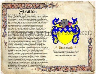 Stratton Coat of Arms/ Family Crest on Fine Paper and Family History Buy 1 get 1 FREE   Picture