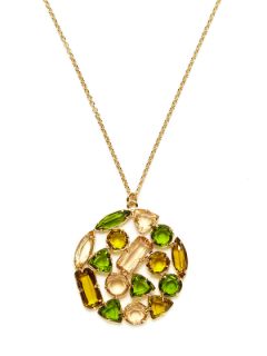 Green Multi Desert Stone Pendant Necklace by kate spade new york