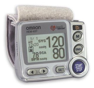 Omron HEM 637 Wrist Blood Pressure Monitor with Advanced Positioning Sensor: Health & Personal Care
