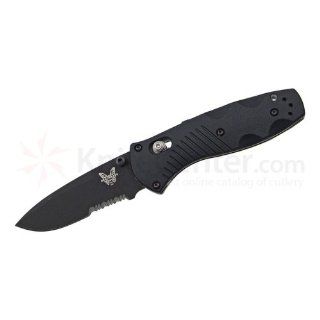 Benchmade 585SBK Mini Barrage Knife with Half Serrated Black Blade : Hunting Fixed Blade Knives : Sports & Outdoors