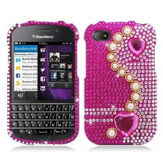 Aimo BBQ10PCLDI636 Dazzling Diamond Bling Case for BlackBerry Q10   Retail Packaging   Pearl Pink: Cell Phones & Accessories