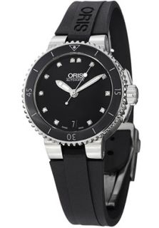 Oris 73376524194RS  Watches,Womens Divers Black Dial  Black Rubber, Dress Oris Automatic Watches