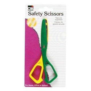 Charles Leonard Scissors   Safety   Plastic   5 1/2"   Assorted Colors   1/Card, 80512 : Office Products