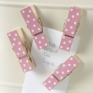 4 polka dot magnetic pegs red by live laugh love