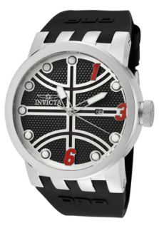 Invicta 10396  Watches,Mens DNA/Hoop Dream Black Textured Dial Black Silicone, Casual Invicta Quartz Watches